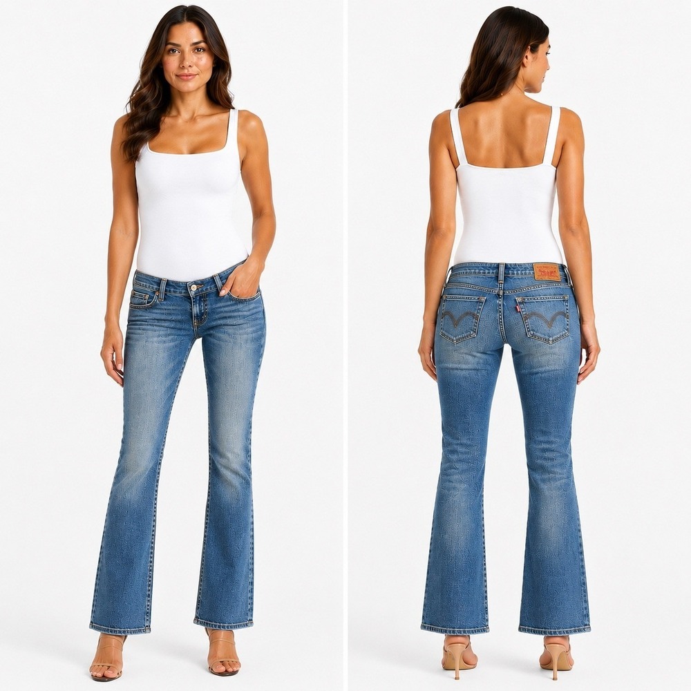 Levi's 518 Superlow Medium Wash Low Rise Bootcut Jeans | Size 3 Short